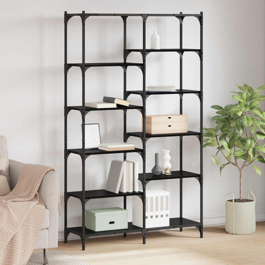 Hyllsystem Svart ek 100 x 32 x 170 cm Konstruerat trä