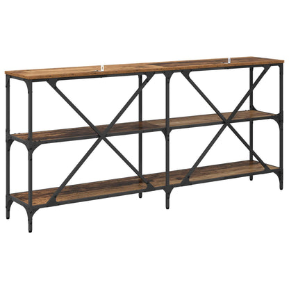 Konsolbord Gammalt trä 160 x 30 x 75 cm Konstruerat trä