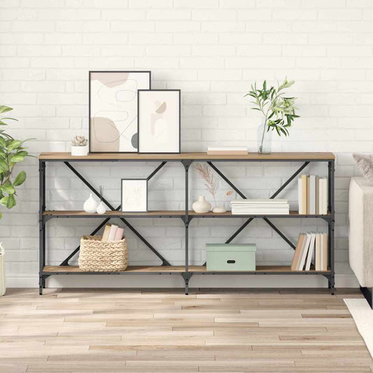 Avlastningsbord Konsollbord Artisan Ek med hylla med lagring 160 x 30 x 75 cm