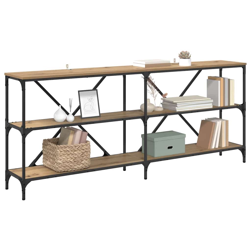 Avlastningsbord Konsollbord Artisan Ek med hylla med lagring 180 x 30 x 75 cm