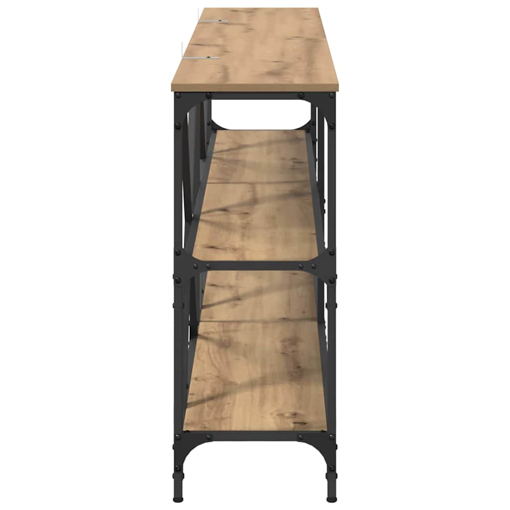 Avlastningsbord Konsollbord Artisan Ek med hylla med lagring 180 x 30 x 75 cm