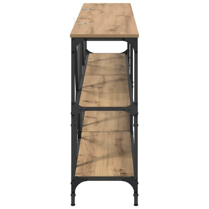 Avlastningsbord Konsollbord Artisan Ek med hylla med lagring 180 x 30 x 75 cm