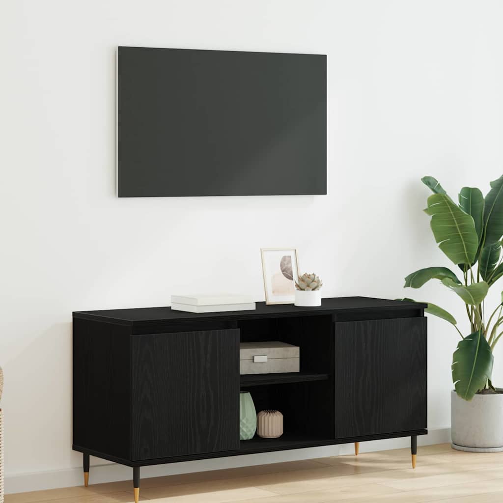 TV-Möbel Svart Ek TV-skåp 104 x 35 x 50 cm