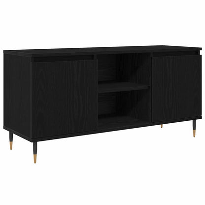 TV-Möbel Svart Ek TV-skåp 104 x 35 x 50 cm