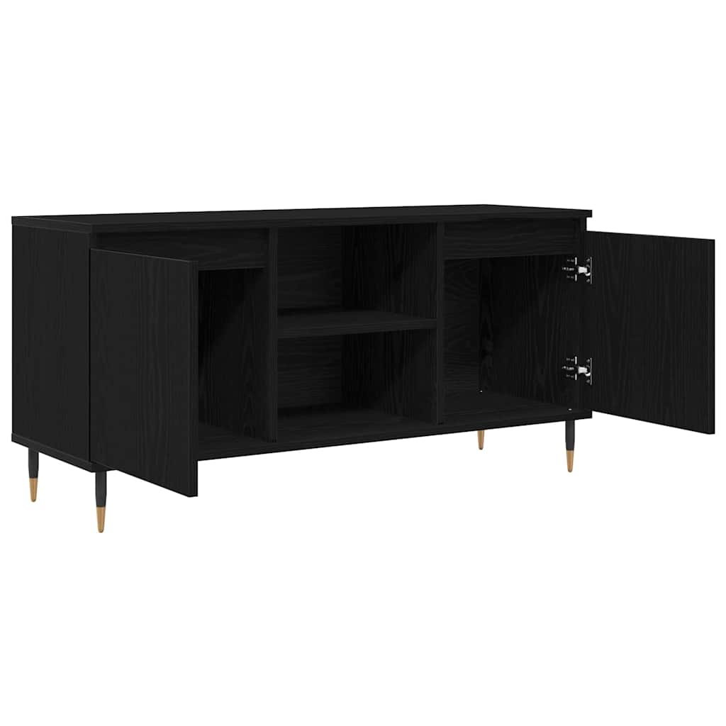 TV-Möbel Svart Ek TV-skåp 104 x 35 x 50 cm