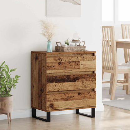 Sideboard med låda Gammalt trä 60 x 35 x 70 cm Konstruerat trä