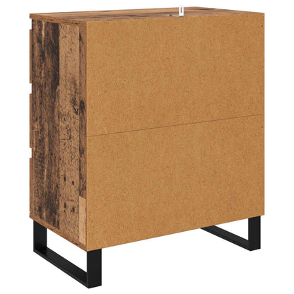 Sideboard med låda Gammalt trä 60 x 35 x 70 cm Konstruerat trä