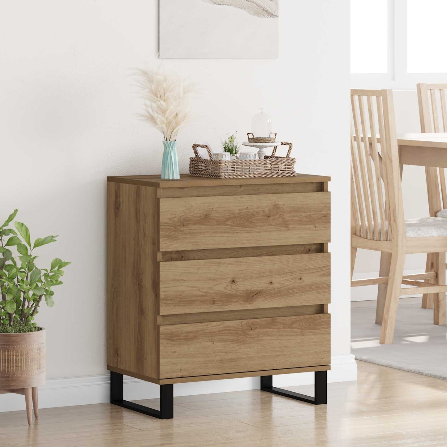 Sideboard med låda Artisan Ek 60 x 35 x 70 cm Konstruerat trä