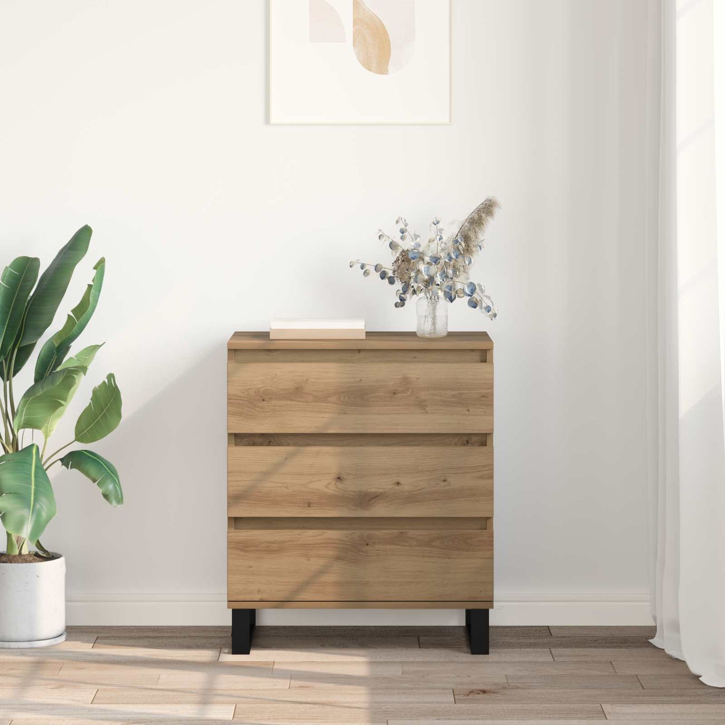 Sideboard med låda Artisan Ek 60 x 35 x 70 cm Konstruerat trä