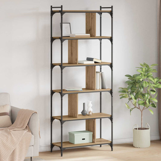 Bokhylla artisan ek 76 x 32 x 192 cm Konstruerat trä