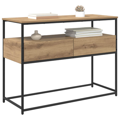 Konsolbord med låda Artisan Ek 100 x 40 x 75 cm Konstruerat trä