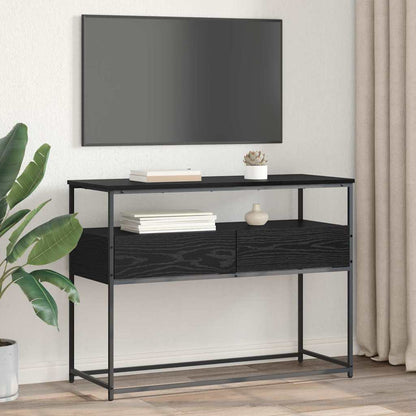 Avlastningsbord Konsollbord Svart Ek med låda Svart Ek 100 x 40 x 75 cm
