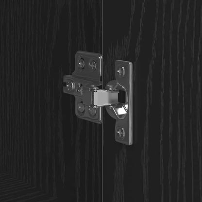 Skåp Svart Ek 62 x 32 x 106,5 cm Konstruerat trä