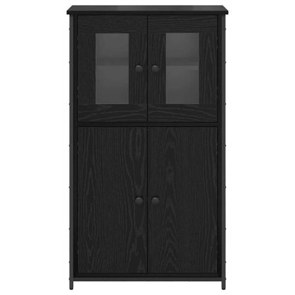 Skåp Svart Ek 62 x 32 x 106,5 cm Konstruerat trä