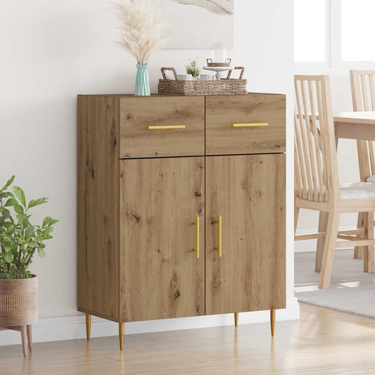 Sideboard med låda Artisan Ek 69,5 x 34 x 90 cm Konstruerat trä