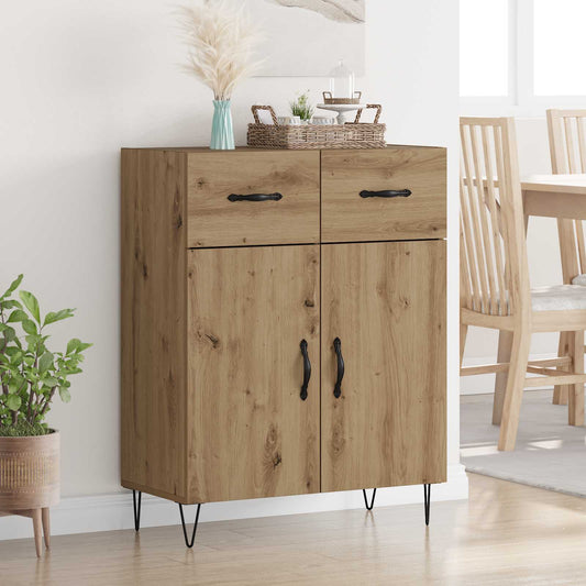 Sideboard med låda Artisan Ek 69,5 x 34 x 90 cm Konstruerat trä