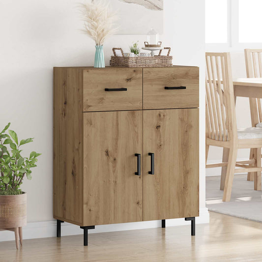 Sideboard med låda Artisan Ek 69,5 x 34 x 90 cm Konstruerat trä