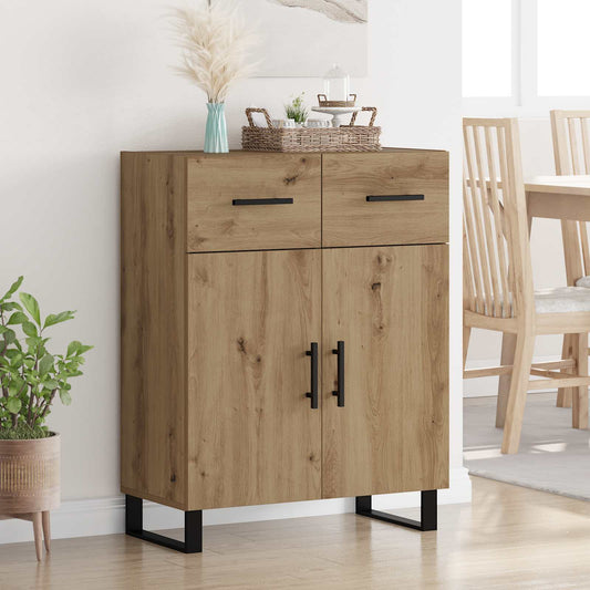 Sideboard med låda Artisan Ek 69,5 x 34 x 90 cm Konstruerat trä