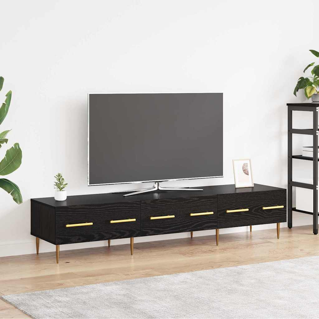 TV-Möbel Svart Ek TV-skåp med låda 150 x 36 x 30 cm