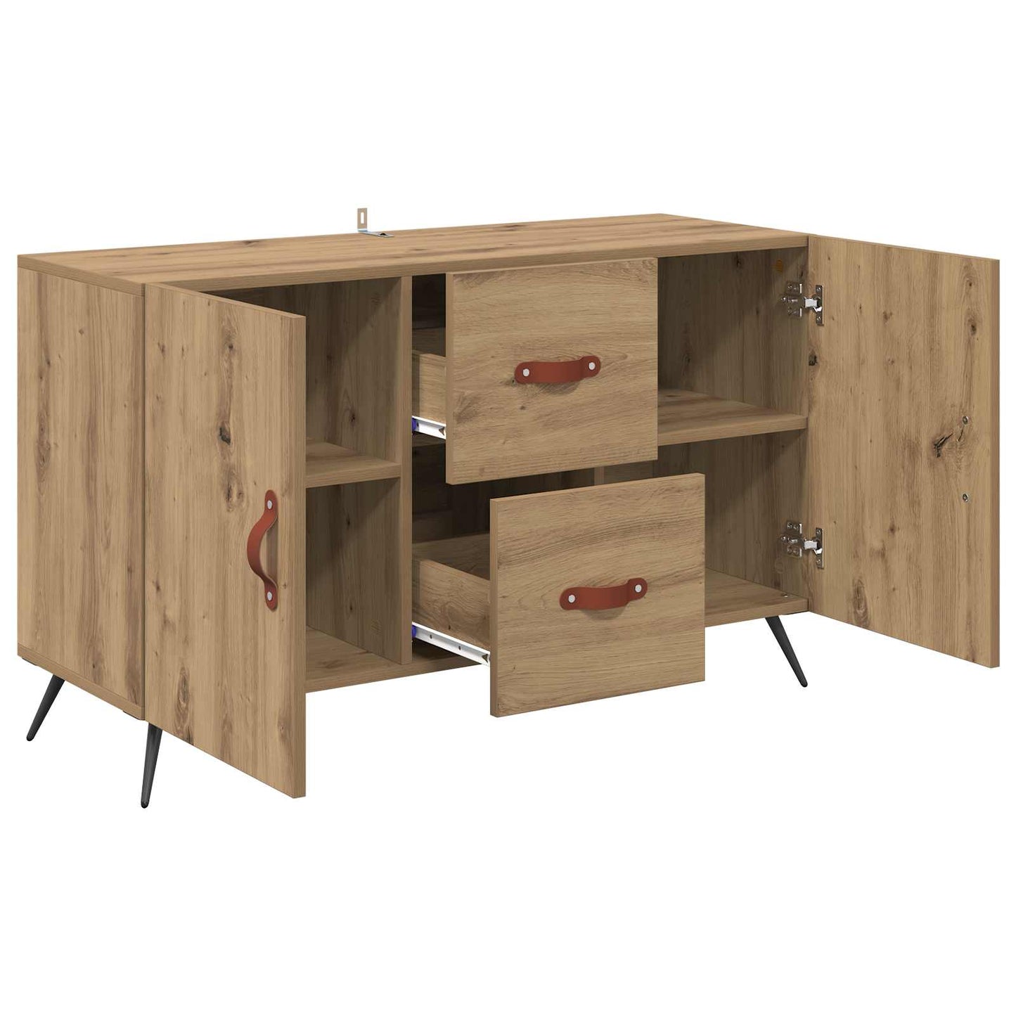 Sideboard med låda Artisan Ek 100 x 36 x 60 cm Konstruerat trä