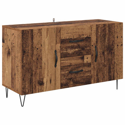 Sideboard med låda Gammalt trä 100 x 36 x 60 cm Konstruerat trä
