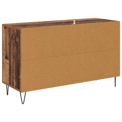 Sideboard med låda Gammalt trä 100 x 36 x 60 cm Konstruerat trä