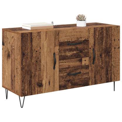 Sideboard med låda Gammalt trä 100 x 36 x 60 cm Konstruerat trä