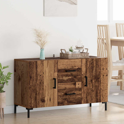 Sideboard med låda Gammalt trä 100 x 36 x 60 cm Konstruerat trä