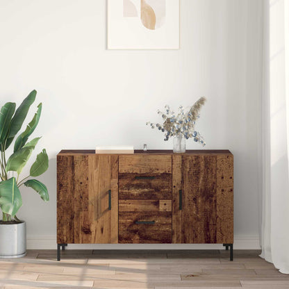 Sideboard med låda Gammalt trä 100 x 36 x 60 cm Konstruerat trä