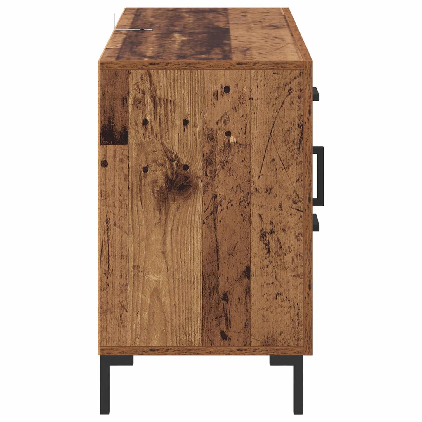 Sideboard med låda Gammalt trä 100 x 36 x 60 cm Konstruerat trä