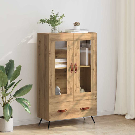 Skåp Artisan Ek 69,5 x 31 x 115 cm och glas