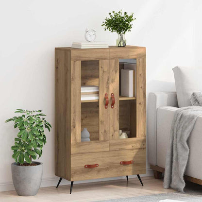 Skåp Artisan Ek 69,5 x 31 x 115 cm och glas