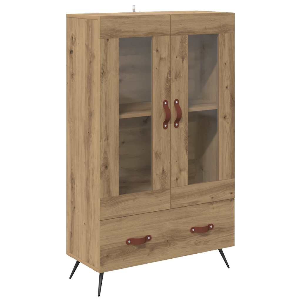 Skåp Artisan Ek 69,5 x 31 x 115 cm och glas