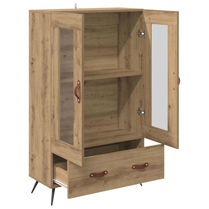 Skåp Artisan Ek 69,5 x 31 x 115 cm och glas