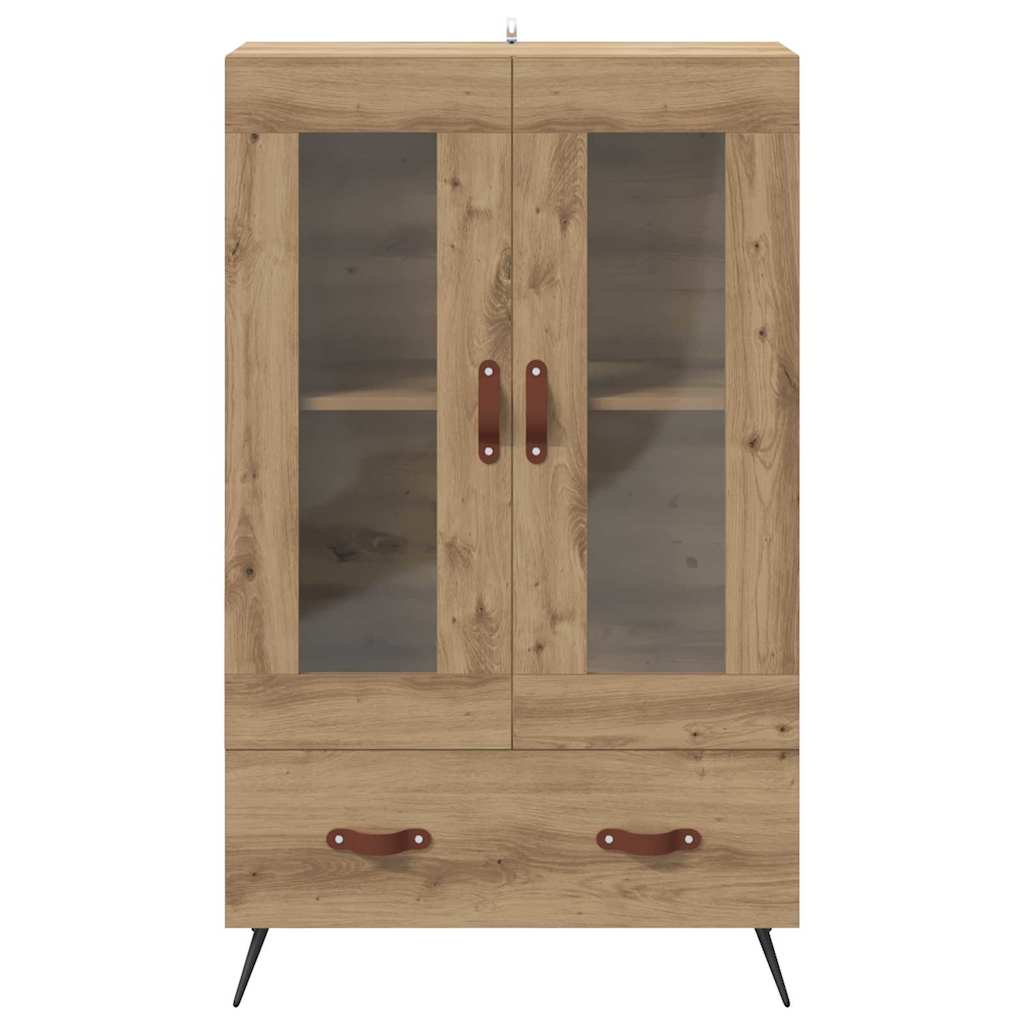Skåp Artisan Ek 69,5 x 31 x 115 cm och glas