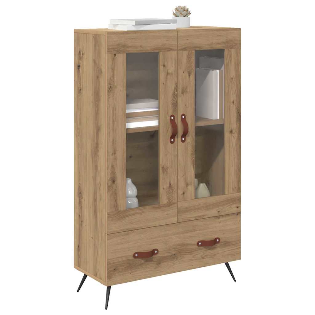 Skåp Artisan Ek 69,5 x 31 x 115 cm och glas