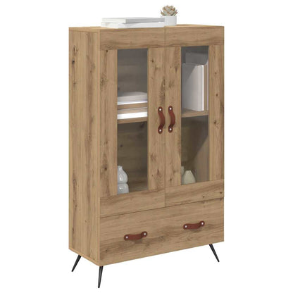 Skåp Artisan Ek 69,5 x 31 x 115 cm och glas