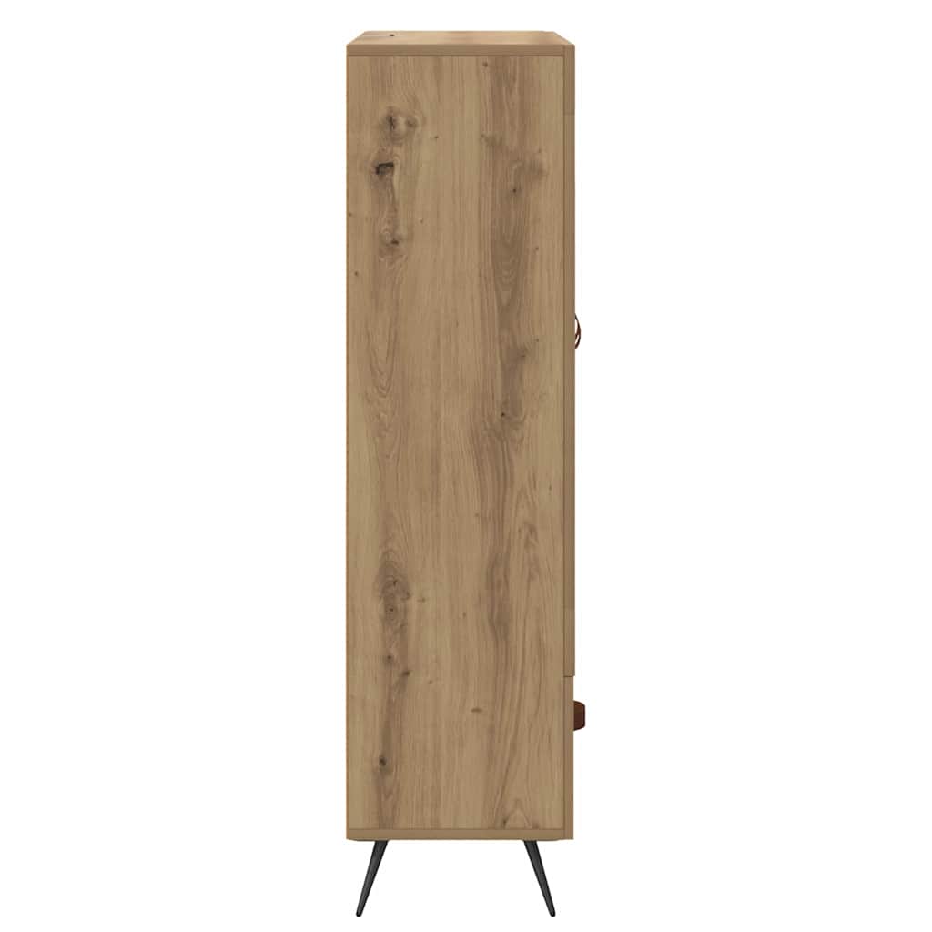 Skåp Artisan Ek 69,5 x 31 x 115 cm och glas