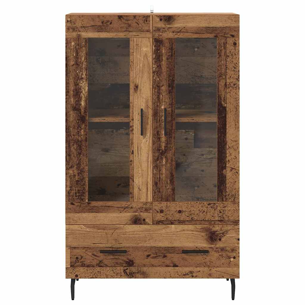 Skåp Åldrat Trä med låda 69,5 x 31 x 115 cm