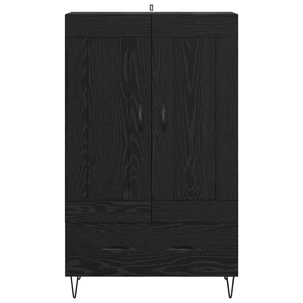 Skåp Svart Ek med låda 69,5 x 31 x 115 cm