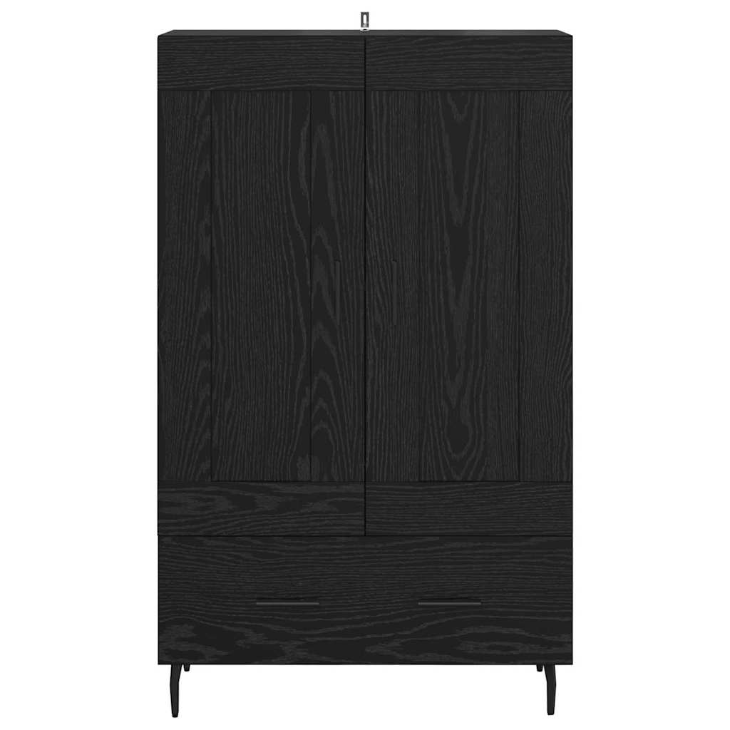 Skåp Svart Ek med låda 69,5 x 31 x 115 cm