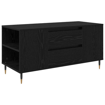 Soffbord Svart Ek med låda 102 x 44,5 x 50 cm