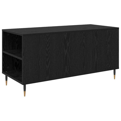 Soffbord Svart Ek med låda 102 x 44,5 x 50 cm
