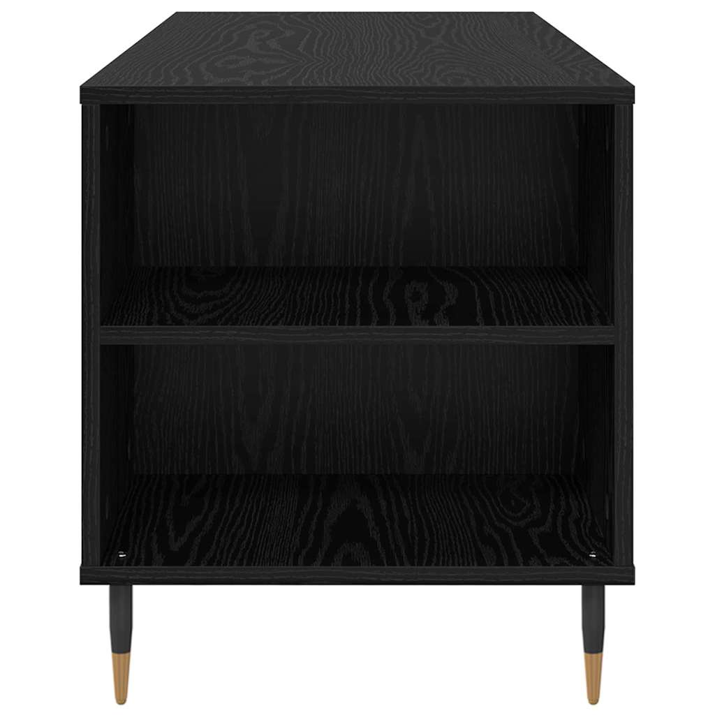 Soffbord Svart Ek med låda 102 x 44,5 x 50 cm