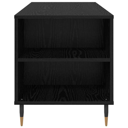 Soffbord Svart Ek med låda 102 x 44,5 x 50 cm