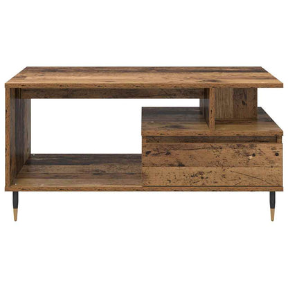 Soffbord Åldrat Trä med låda 90 x 49 x 45 cm