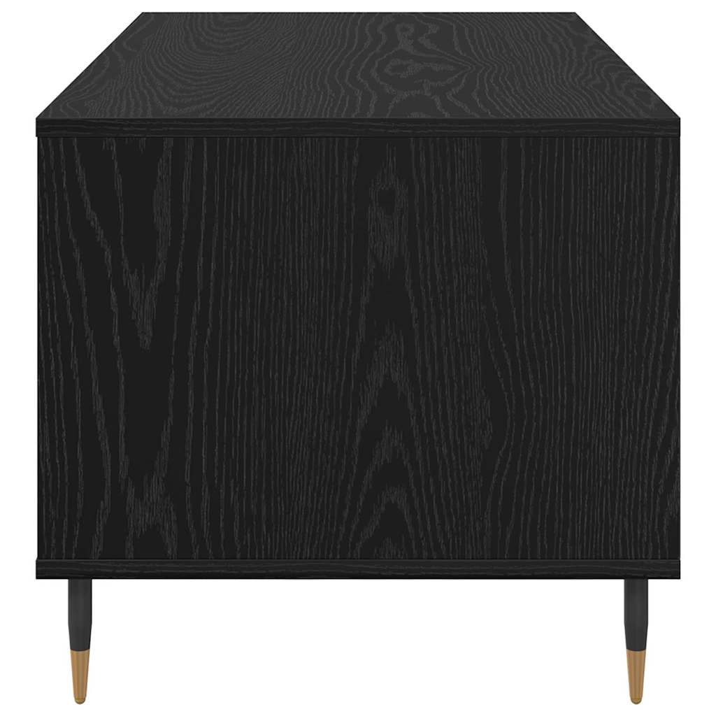 Soffbord Svart Ek med låda 90 x 49 x 45 cm