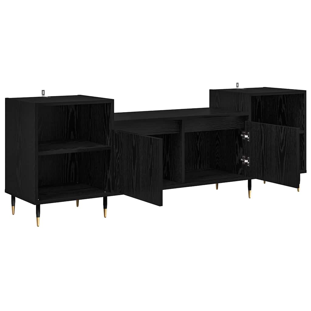 TV-Möbel Svart Ek TV-skåp 160 x 35 x 55 cm