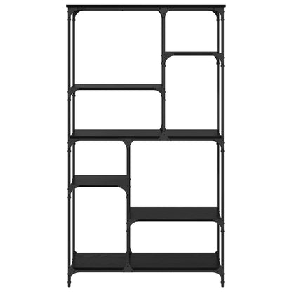 Hyllsystem Svart Ek 99 x 35,5 x 176 cm Konstruerat trä