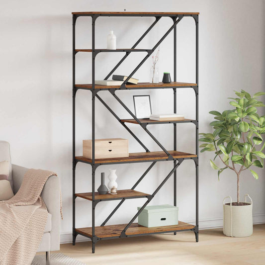 Hyllsystem Gammalt trä 91 x 36 x 176 cm Konstruerat trä